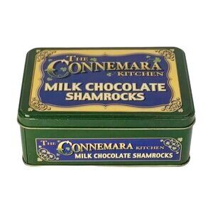 The Connemara Kitchen Chocolate Milk Shamrocks Collectors Empty Tin